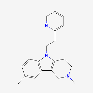 2,3,4,5-tetrahydro-2,8-dimethyl-5-(2-(pyridin-2-yl)ethyl)-1H-pyrido[4,3-b]indole