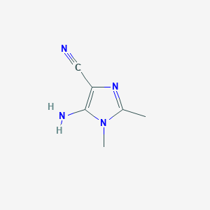 molecular formula C6H8N4 B8680214 5-amino-1,2-dimethyl-1H-imidazole-4-carbonitrile 