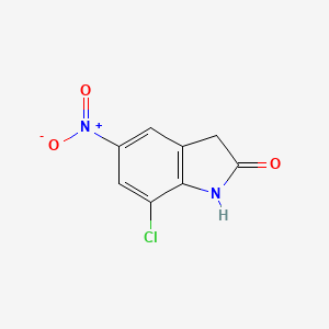 molecular formula C8H5ClN2O3 B8680239 7-chloro-5-nitro-1,3-dihydro-2H-indol-2-one 