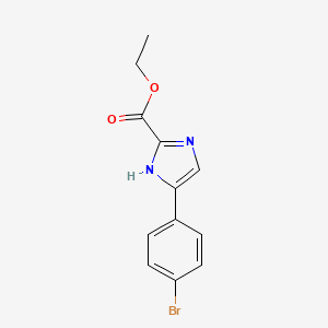 molecular formula C12H11BrN2O2 B8680254 ethyl 4-(4-bromophenyl)-1H-imidazole-2-carboxylate 