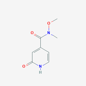 molecular formula C8H10N2O3 B8680322 N-methoxy-N-methyl-2-oxo-1,2-dihydropyridine-4-carboxamide 