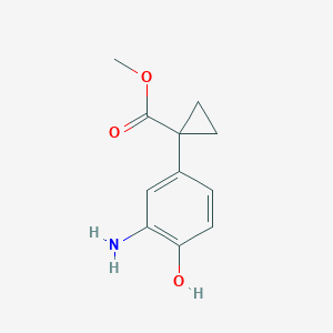 1-(3-Amino-4-hydroxy-phenyl)-cyclopropanecarboxylic acid methyl ester