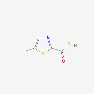 molecular formula C5H5NOS2 B8680358 5-methyl-1,3-thiazole-2-carbothioic S-acid CAS No. 61291-23-4