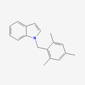 molecular formula C18H19N B8680396 1-[(2,4,6-Trimethylphenyl)methyl]-1H-indole CAS No. 348111-46-6