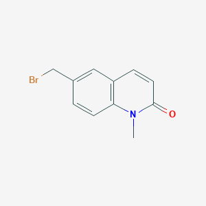 molecular formula C11H10BrNO B8680401 6-Bromomethyl-1-methylquinoline-2-one 
