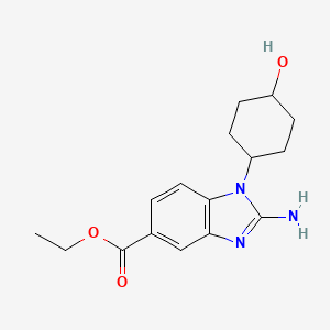 Ethyl 2-amino-1-(trans-4-hydroxycyclohexyl)-1H-benzimidazole-5-carboxylate