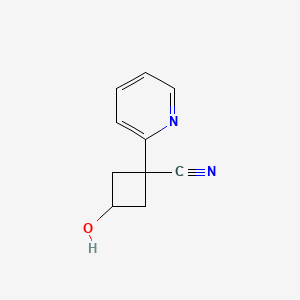 3-Hydroxy-1-(pyridin-2-yl)cyclobutanecarbonitrile