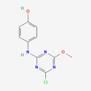 4-[(4-Chloro-6-methoxy-1,3,5-triazin-2-yl)amino]phenol