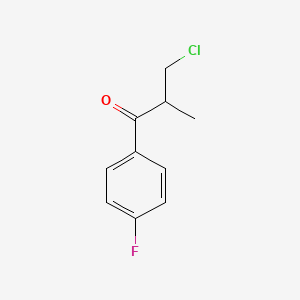 molecular formula C10H10ClFO B8680618 3-Chloro-1-(4-fluorophenyl)-2-methylpropan-1-one CAS No. 58472-46-1