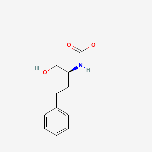molecular formula C15H23NO3 B8680665 tert-Butyl (S)-(1-hydroxy-4-phenylbutan-2-yl)carbamate 