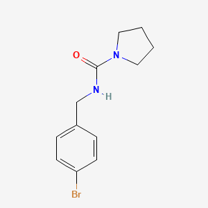molecular formula C12H15BrN2O B8681075 N-[(4-bromophenyl)methyl]-1-pyrrolidinecarboxamide 