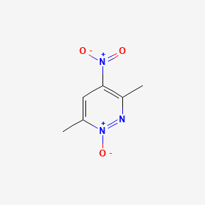 molecular formula C6H7N3O3 B8681149 Pyridazine, 3,6-dimethyl-4-nitro-, 1-oxide CAS No. 57599-50-5