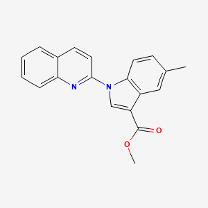 molecular formula C20H16N2O2 B8681272 Methyl 5-methyl-1-(quinolin-2-yl)-1H-indole-3-carboxylate CAS No. 649550-75-4