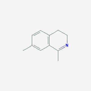 molecular formula C11H13N B8681277 1,7-Dimethyl-3,4-dihydroisoquinoline 