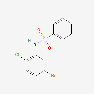 molecular formula C12H9BrClNO2S B8681547 N-(5-bromo-2-chlorophenyl)benzenesulfonamide 