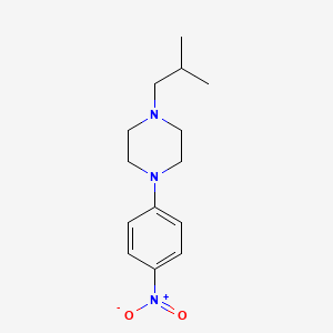 molecular formula C14H21N3O2 B8681565 1-(Isobutyl)-4-(4-nitrophenyl)piperazine 