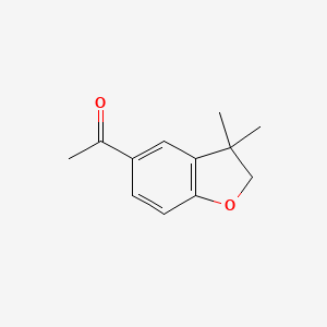 molecular formula C12H14O2 B8681593 1-(3,3-dimethyl-2H-1-benzofuran-5-yl)ethanone 