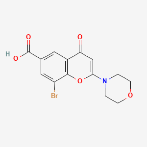 8-bromo-2-morpholino-4-oxo-4H-chromene-6-carboxylic acid