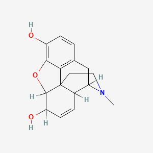 molecular formula C17H19NO3 B8681720 Morphinan-3,6alpha-diol, 7,8-didehydro-4,5alpha-epoxy-17-methyl- 