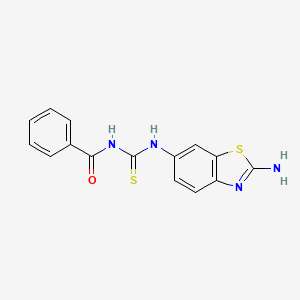 molecular formula C15H12N4OS2 B8681779 N-[(2-Amino-1,3-benzothiazol-6-yl)carbamothioyl]benzamide CAS No. 659742-86-6