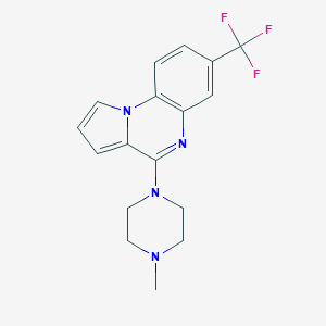 molecular formula C17H17F3N4 B008682 4-(4-甲基哌嗪-1-基)-7-(三氟甲基)吡咯并[1,2-a]喹喔啉 CAS No. 109028-09-3