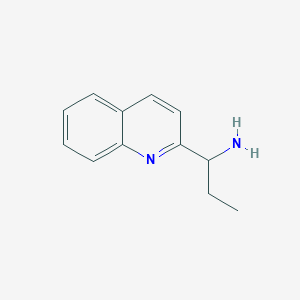 molecular formula C12H14N2 B8682133 2-(1-Aminopropyl)quinoline 