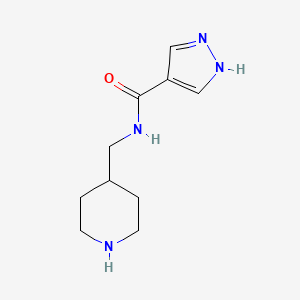 molecular formula C10H16N4O B8682178 N-(4-piperidinylmethyl)-1H-Pyrazole-4-carboxamide 
