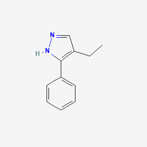 molecular formula C11H12N2 B8682189 4-Ethyl-3-phenylpyrazole 