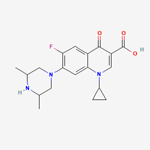 3-Quinolinecarboxylic acid, 1-cyclopropyl-7-(3,5-dimethyl-1-piperazinyl)-6-fluoro-1,4-dihydro-4-oxo-