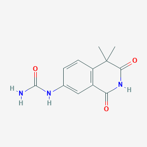 molecular formula C12H13N3O3 B8682267 N-(4,4-Dimethyl-1,3-dioxo-1,2,3,4-tetrahydroisoquinolin-7-yl)urea CAS No. 112928-38-8