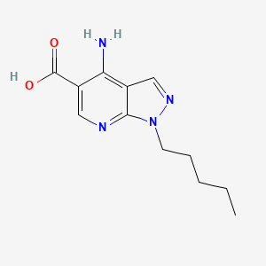 4-Amino-1-pentyl-1h-pyrazolo[3,4-b]pyridine-5-carboxylic acid