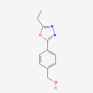 molecular formula C11H12N2O2 B8682334 (4-(5-Ethyl-1,3,4-oxadiazol-2-yl)phenyl)methanol 