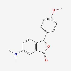 molecular formula C17H17NO3 B8682360 6-(Dimethylamino)-3-(4-methoxyphenyl)-2-benzofuran-1(3H)-one CAS No. 57489-58-4