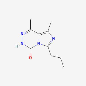 molecular formula C10H14N4O B8682369 1,8-Dimethyl-6-propylimidazo[1,5-d][1,2,4]triazin-4(3H)-one CAS No. 84227-33-8