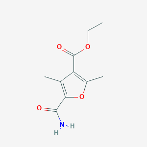 3,5-Dimethyl-4-ethoxycarbonylfuran-2-carboxamide