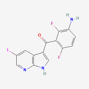 (3-amino-2,6-difluorophenyl)(5-iodo-1H-pyrrolo[2,3-b]pyridin-3-yl)methanone