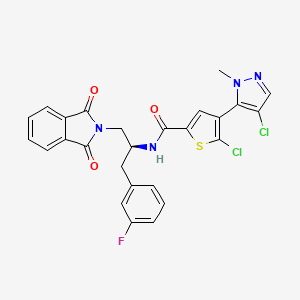 5-chloro-4-(4-chloro-1-methyl-1H-pyrazol-5-yl)-N-{(1S)-2-(1,3-dioxo-1,3-dihydro-2H-isoindol-2-yl)-1-[(3-fluorophenyl)methyl]ethyl}-2-thiophenecarboxamide
