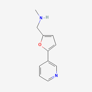 molecular formula C11H12N2O B8682545 N-methyl(5-(pyridin-3-yl)furan-2-yl)methanamine CAS No. 837376-50-8
