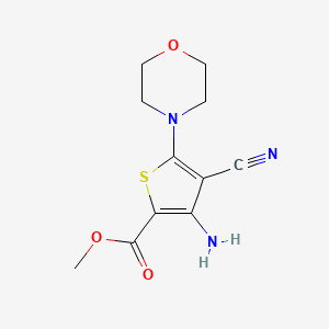 molecular formula C11H13N3O3S B8682549 Methyl 3-amino-4-cyano-5-morpholin-4-ylthiophene-2-carboxylate 