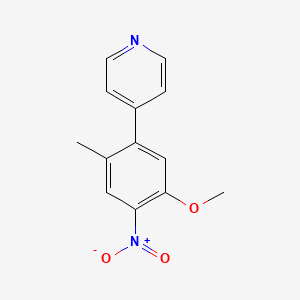 molecular formula C13H12N2O3 B8682558 4-[2-Methyl-5-(methyloxy)-4-nitrophenyl]pyridine 