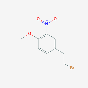 molecular formula C9H10BrNO3 B8682595 4-(2-Bromoethyl)-1-methoxy-2-nitrobenzene 