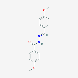 molecular formula C16H16N2O3 B086826 4-methoxy-N-[(E)-(4-methoxyphenyl)methylideneamino]benzamide CAS No. 51771-21-2