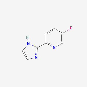 molecular formula C8H6FN3 B8682604 5-fluoro-2-(1H-imidazol-2-yl)pyridine 