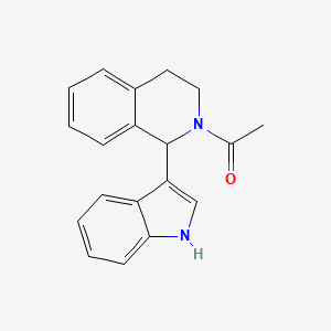 molecular formula C19H18N2O B8682628 1-(1-(1H-indol-3-yl)-3,4-dihydroisoquinolin-2(1H)-yl)ethanone CAS No. 827320-71-8
