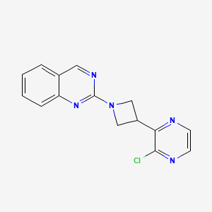 molecular formula C15H12ClN5 B8682644 2-(3-(3-Chloropyrazin-2-yl)azetidin-1-yl)quinazoline 