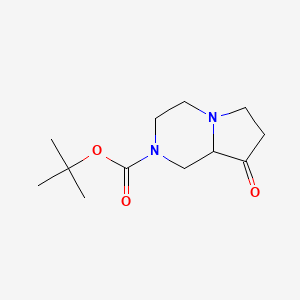 molecular formula C12H20N2O3 B8682658 tert-butyl 8-oxohexahydropyrrolo[1,2-a]pyrazine-2(1H)-carboxylate 