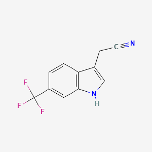 molecular formula C11H7F3N2 B8682667 6-Trifluoromethyl-1H-indole-3-acetonitrile 