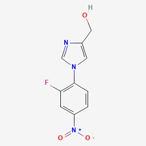 molecular formula C10H8FN3O3 B8682697 [1-(2-fluoro-4-nitrophenyl)-1H-imidazol-4-yl]methanol CAS No. 196298-99-4