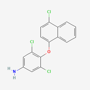 3,5-Dichloro-4-[(4-chloronaphthalen-1-yl)oxy]aniline