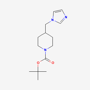 molecular formula C14H23N3O2 B8682843 1-tert-Butoxycarbonyl-4-(imidazol-1-ylmethyl)piperidine 